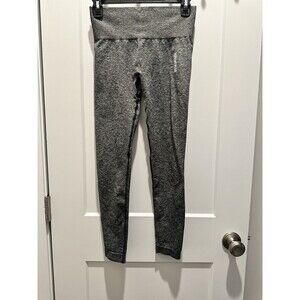 Gymshark Black Gray Marl ADAPT Seamless Leggings Pants S Excellent Condition